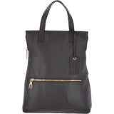 2 in 1 Leather Backpack Handbag Black: 62237