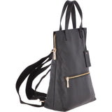 2 in 1 Leather Backpack Handbag Black: 62237