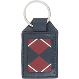 Men's Leather Wallet & Key Ring Gift Set Navy/grey/red: GB-301-GS