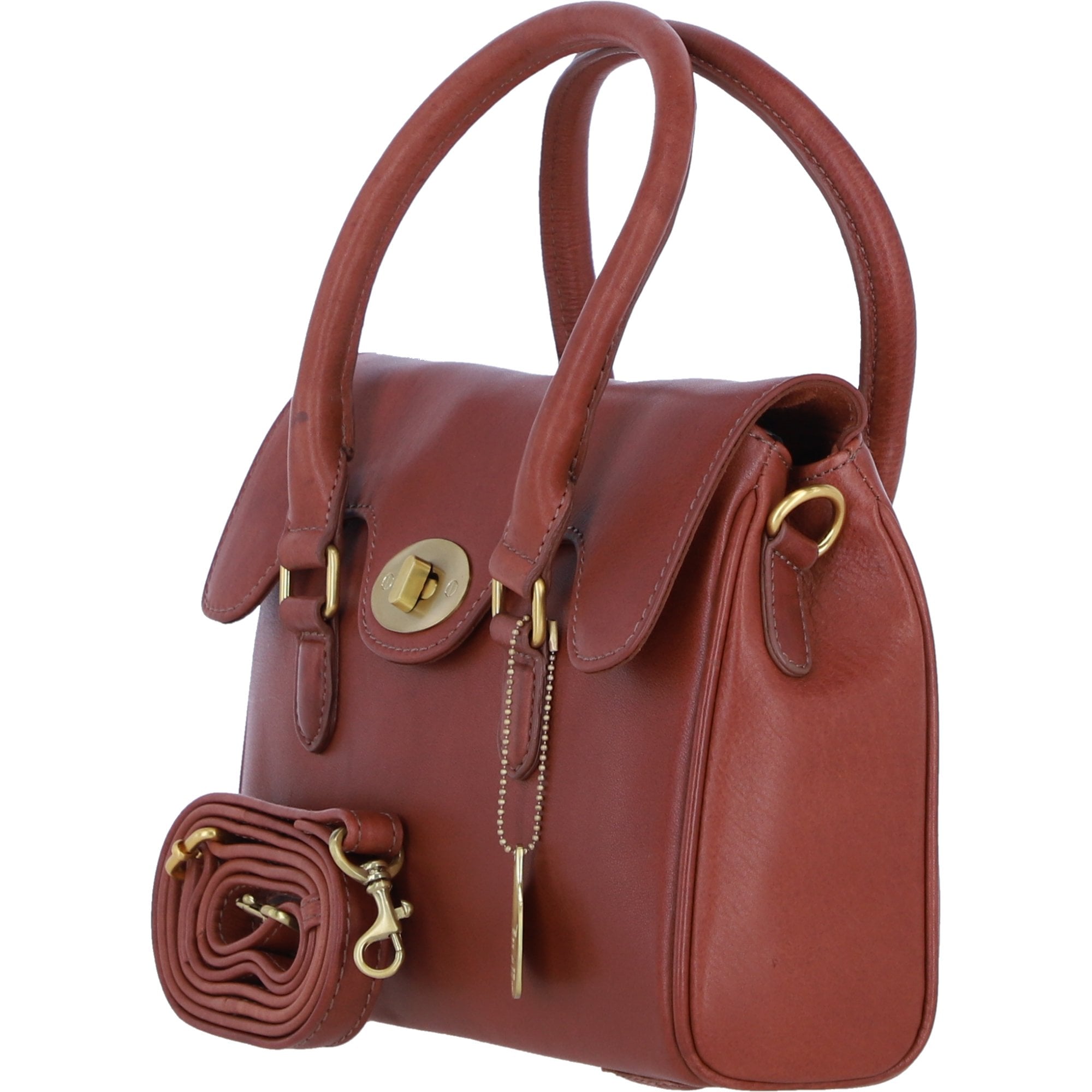 Exquisite Genuine Leather Medium Shoulder Bag for Women in Tan: L-38