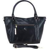 Exquisite Genuine Leather Shoulder Bag in Black: 20-050SR