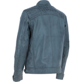 Leather Biker Jacket Grey: 2101
