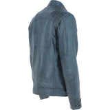 Leather Biker Jacket Grey: 2101