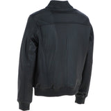 Mens Leather Bomber Jacket Black : 2436