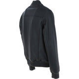 Mens Leather Bomber Jacket Black : 2436