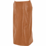 Stylish Leather Pencil Skirt Tan: Skirt23