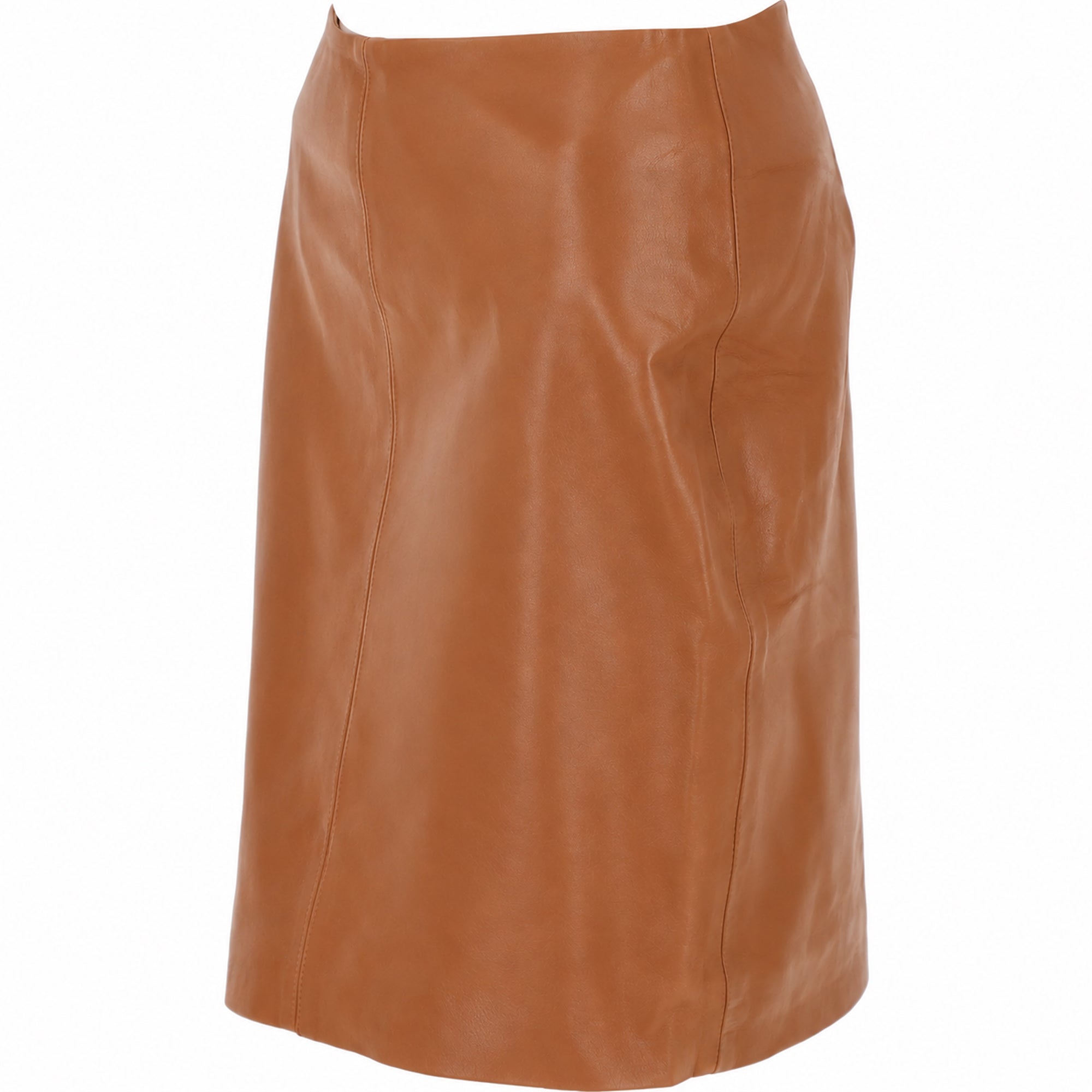 Stylish Leather Pencil Skirt Tan: Skirt 18