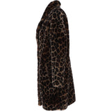 Three-Quarter Leopard Print Skeepskin Coat: 30223
