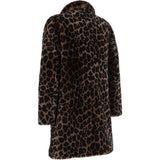 Three-Quarter Leopard Print Skeepskin Coat: 30223