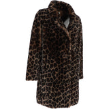 Three-Quarter Leopard Print Skeepskin Coat: 30223