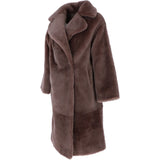 Long Skeepskin Overcoat Coco Brown: 30252
