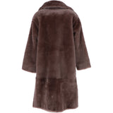 Long Skeepskin Overcoat Coco Brown: 30252