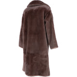 Long Skeepskin Overcoat Coco Brown: 30252