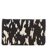 Ashwood Leather Small Hair-On Leather RFID Purse Black Hair Calf: 31596