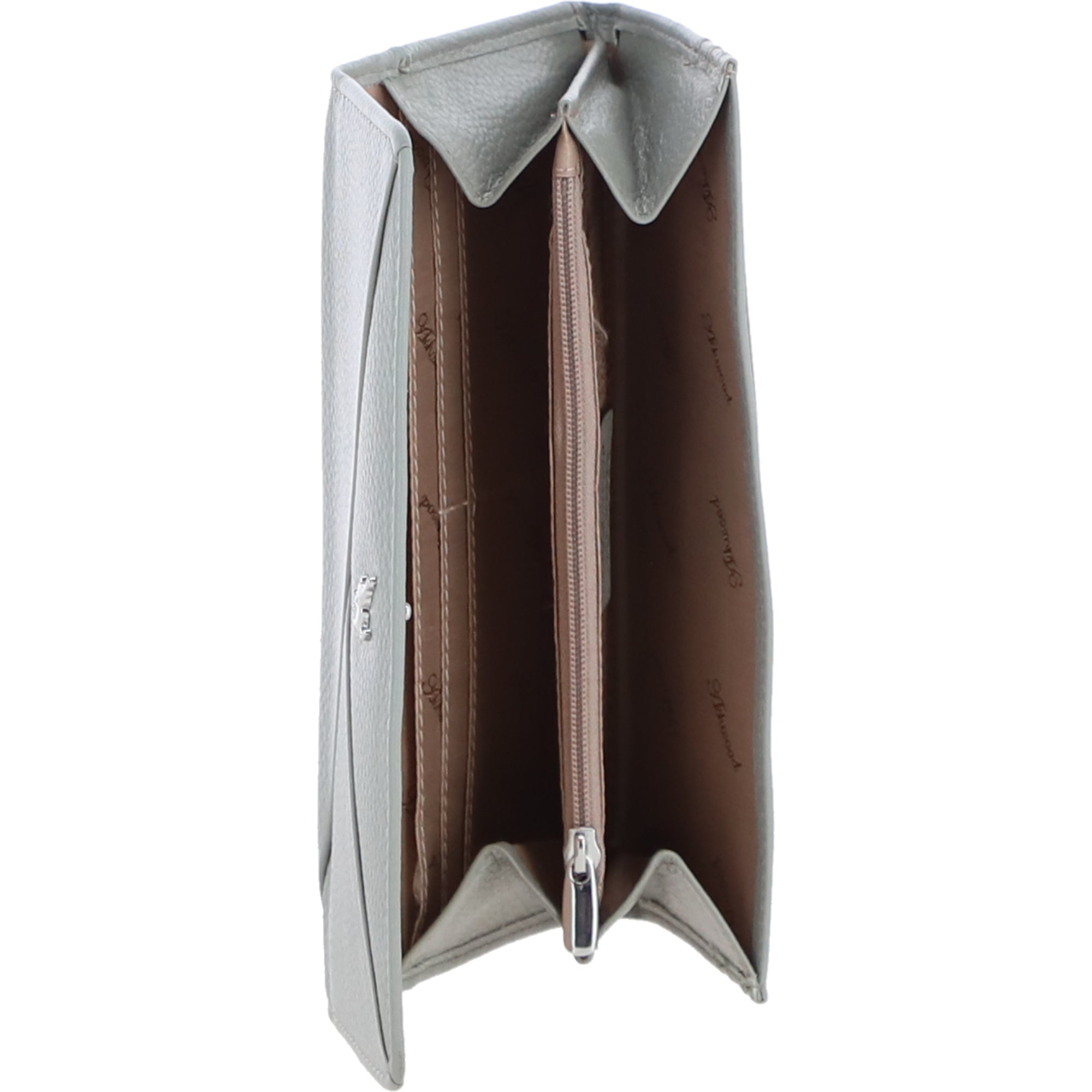 Ashwood Leather Ladies Purse with 8 Card Holder Slots and Zip Pocket in Sage: 32386