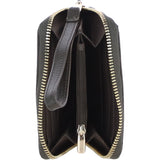 Brampton Genuine Suede Leather Zip-Around Wristlet Purse in Dark Olive: 32554