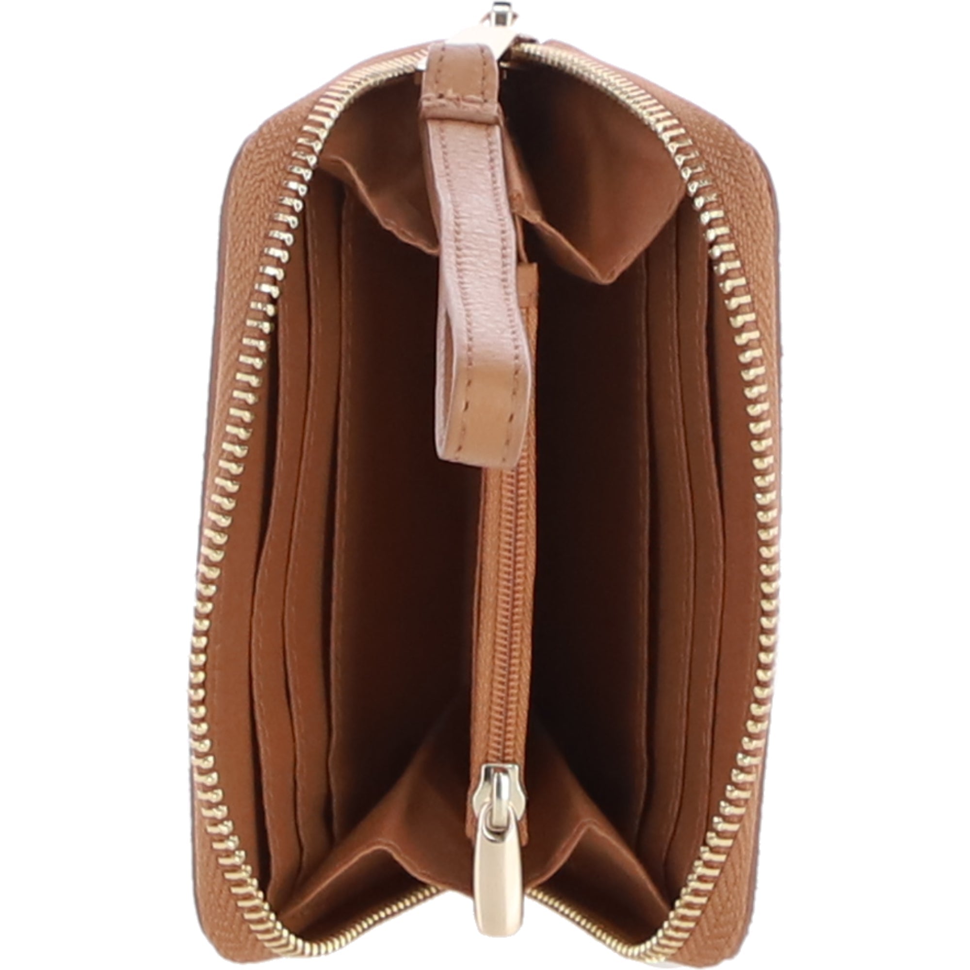Brampton Genuine Suede Leather Zip-Around Wristlet Purse in Lt Tan: 32554