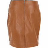 Stylish Leather Pencil Skirt Tan: Skirt 18