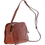 Womens Medium Italian Leather Shoulder Bag Brown: 40734 01 14 NH