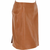 Stylish Leather Pencil Skirt Tan: Skirt 18