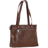 Velutto Eleganza' Zip Mid Section Real Leather Shoulder Bag Bridge/vt: 52234