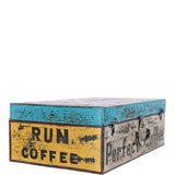 Hand Painted Iron Trunk Coffee: 532-1