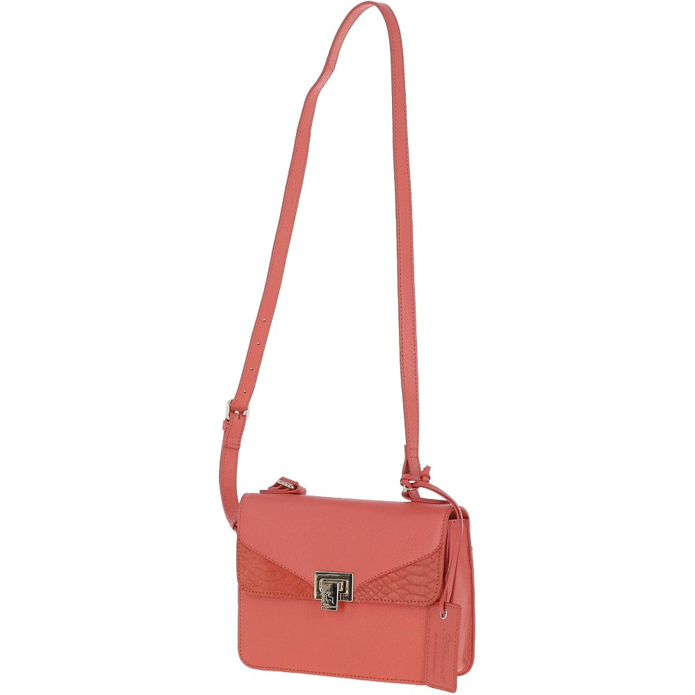 Ashwood Leather and Suede Small Cross Body Bag Peach: 62955