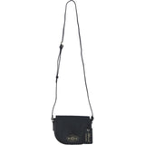 Real Leather Saddle Crossbody Bag Black: 63753