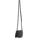Real Leather Saddle Crossbody Bag Black: 63753