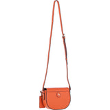 Real Leather Saddle Crossbody Bag Mandarin: 63753