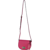 Real Leather Saddle Crossbody Bag Raspberry Sorbet: 63753