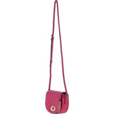 Real Leather Saddle Crossbody Bag Raspberry Sorbet: 63753