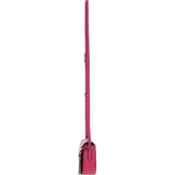 Real Leather Saddle Crossbody Bag Raspberry Sorbet: 63753