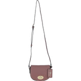 Real Leather Saddle Crossbody Bag Rose: 63753