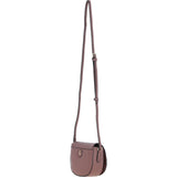 Real Leather Saddle Crossbody Bag Rose: 63753