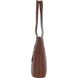 Real Leather Tote Bag 2 Tone Tan: 63754