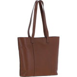 Real Leather Tote Bag 2 Tone Tan: 63754