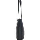 Real Leather Tote Bag Black: 63754