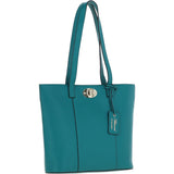 Real Leather Tote Bag Deep Lake: 63754