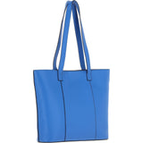 Real Leather Tote Bag Sodalite Blue: 63754