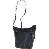 Women's Leather Shoulder Handbag Black: 63790