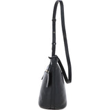 Women's Leather Shoulder Handbag Black: 63790