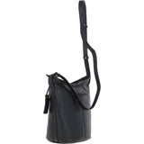 Women's Leather Shoulder Handbag Black: 63790