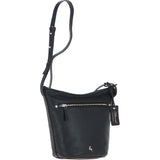 Women's Leather Shoulder Handbag Black: 63790