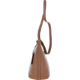 Women's Leather Shoulder Handbag Tan: 63790