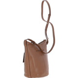 Women's Leather Shoulder Handbag Tan: 63790