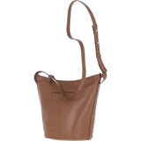 Women's Leather Shoulder Handbag Tan: 63790