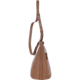 Women's Leather Shoulder Handbag Tan: 63790