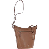Women's Leather Shoulder Handbag Tan: 63790