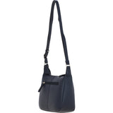 Ashwood Real Leather Top Zip Crossbody Bag Cotwold Navy : 63931